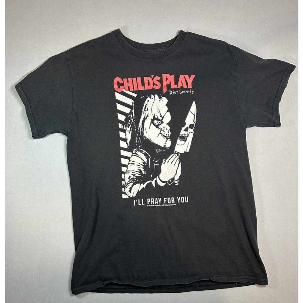RIOT SOCIETY Child's Play Chucky Black T Shirt Men’s Size M Halloween universal